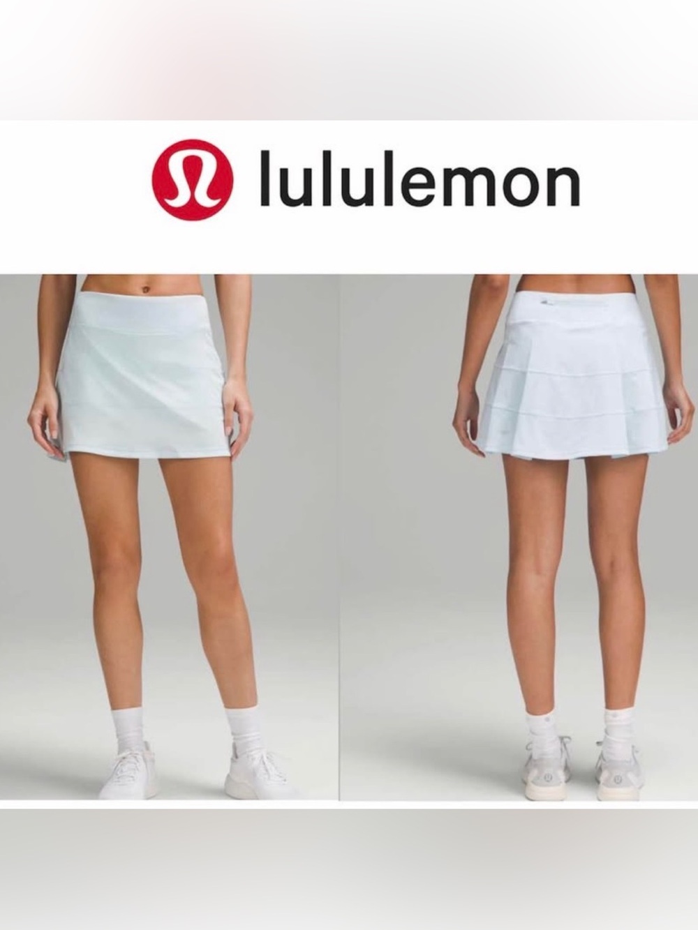 Lululemon Pace Rival Light Blue Skirt/Skort Size 4 In Excellent Condition